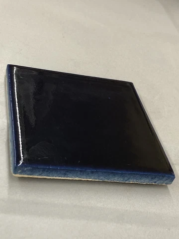 1930’s California Art Tile Co. 4 5/16” Cobalt Blue Field Tiles.  New Old Stock Cover