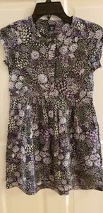 GAP KIDS GIRL'S DRESS SIZE M (8) PURPLE TUNIC FLOWER PRINT SUMMER TEA DRESS - Picture 1 of 8