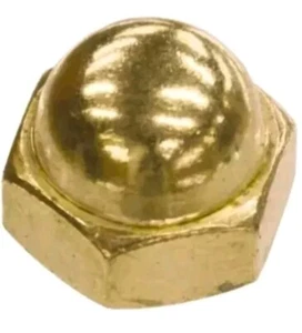 1/4-20 Brass Acorn Cap Nuts (20) (SOLID Brass). - Picture 1 of 2