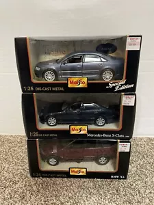 Lotto 3 Auto Die Cast NUOVE Maisto Special Edition 1:24 e 1:26 Audi BMW Mercedes - Foto 1 di 4