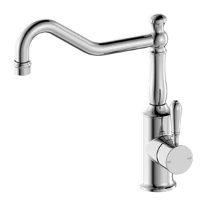 Kitchen Sink Mixer Hook Spout With Metal Lever Chrome York NR69210702CH Nero Tap - Picture 1 of 3