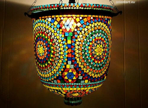 MARKENLOS Orient Kolonial Glas Decken Hängelampe lampe Mosaic Glass Pendant light 12