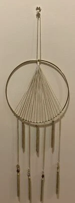 "Colgar en la pared 39"" de largo decoración de pared arte boho chic bohemio hogar cuentas borlas" Foto 1 de 4