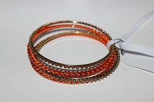 Braccialetto Multi Sottile Jules Smith Tessuto Arancione Nuovo con etichette NUOVO Set di 4 - Foto 1 di 3