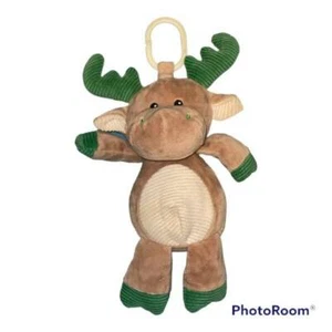 KellyToy Bebé Alce Reno Peluche Clip-on Cabeza de Sonajero Bronceado Verde Relleno - Imagen 1 de 3
