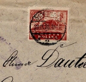 POLAND Cover 2.50m PEACE Stamp *Bydgoszcz* 1920 CDS CENSOR Germany Erfurt MA1231 - Picture 1 of 6