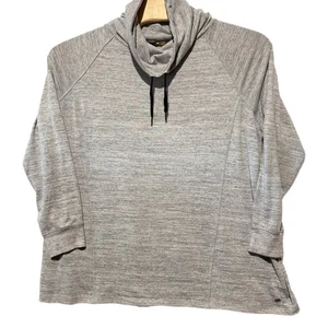 Studio by Energy Zone Damenpullover grau meliert Wasserfallausschnitt Oberteil 3X - Bild 1 von 8