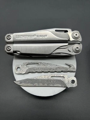 VG10 Damascus Blade For Leatherman SURGE - MAIN KNIFE/SAW EDC UPGRADE