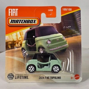 Matchbox 2024 Fiat Topolino auto giocattolo pressofusa scala 1:64 Mattel da collezione nuova - Foto 1 di 16