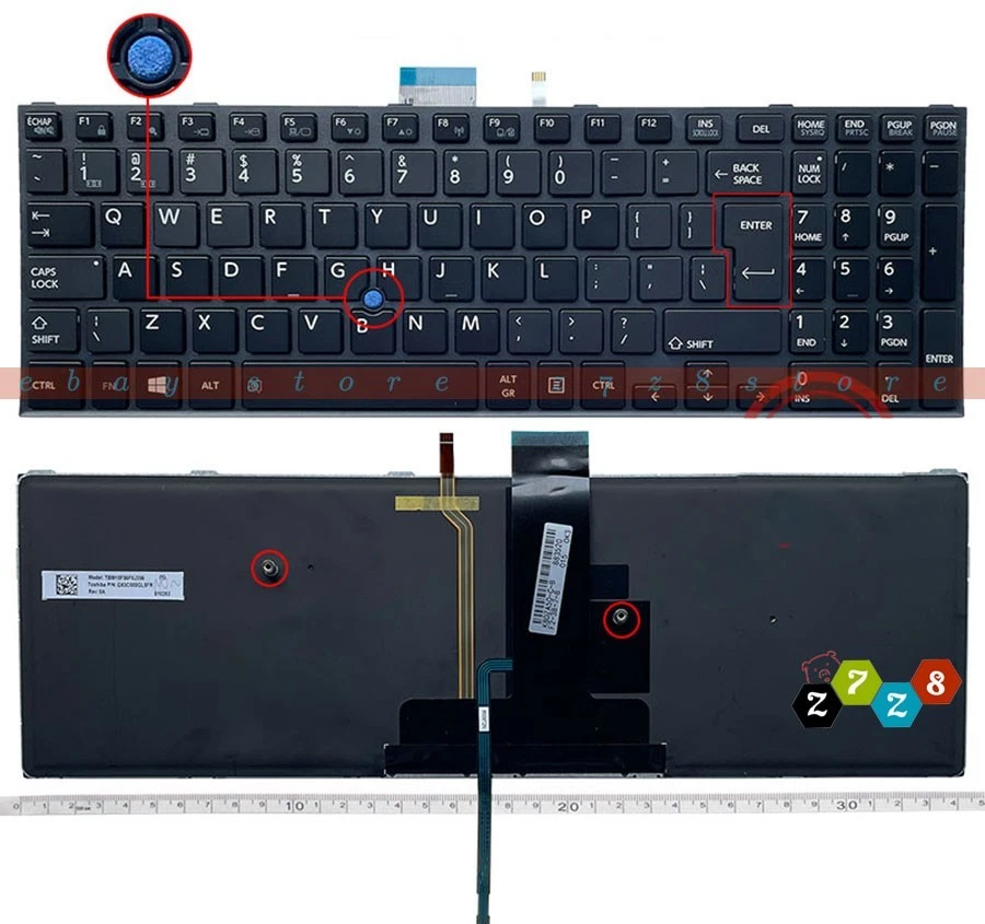 Nuevo teclado Toshiba Satellite Pro R50-C Tecra A50-C Z50-C negro retroiluminado EE. UU. Foto 1 de 1