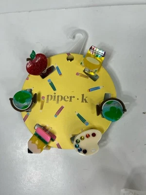 NWT Piper K Girls Teacher Hair Accessories Claw Clip Pencil, ✏️ Apple 🍎 - Image 1 of 3