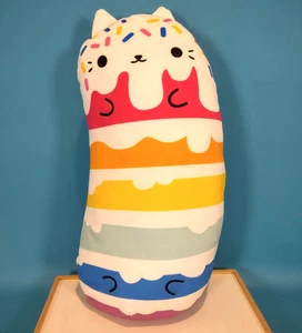 Almohada de felpa suave y blanda Cats vs Pickles 17" Rainbow Cake Abragger difícil de encontrar - Imagen 1 de 12