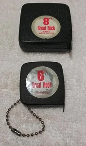 2pc GREAT NECK 6'&8' USA MADE "VINTAGE " TAPE MEASURE USA ๐บ๐ธ - Picture 1 of 6