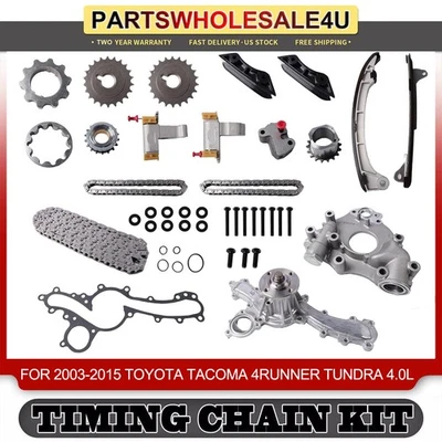 Timing Chain Kit Oil Water Pump for 2003-2015 Toyota Tacoma 4Runner Tundra 4.0L - Image 1 of 4