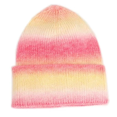 ART & WILLOW Ombre Beanie - Gradient Spray Yarn Knit Hat Ski Outdoor Winter Cap - Image 1 of 3