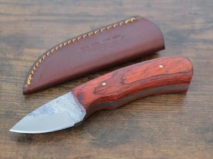 6” Fixed Blade Knife 2 Inch Blade File Knife Chode Leather Sheath Belt Loop - Picture 1 of 8
