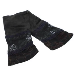Velvet Arm Warmers Lace Hippie Goa Gothic Medieval - Picture 1 of 5