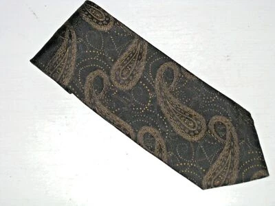 Corbata de cuello City Of London FERRELL REED de seda negra y tostada cachemira ENVÍO GRATUITO Foto 1 de 2