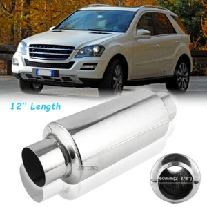 Resonador silenciador de escape de entrada/salida de 2,5"" tono profundo 12"" para Mercedes-Benz ML350 - Imagen 1 de 13