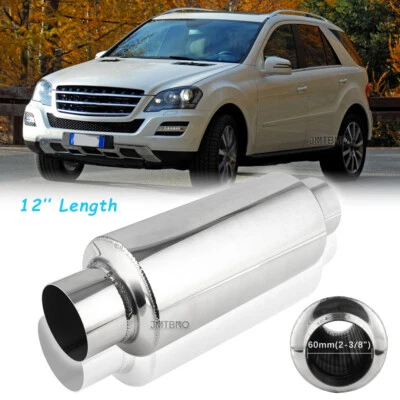 Silenciador de escape de entrada/salida de 2,5" resonador tono profundo 12"" para Mercedes-Benz ML350 Foto 1 de 4