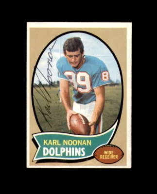 Karl Noonan Hand Signed 1970 Topps Miami Dolphins Autograph - Image 1 of 2