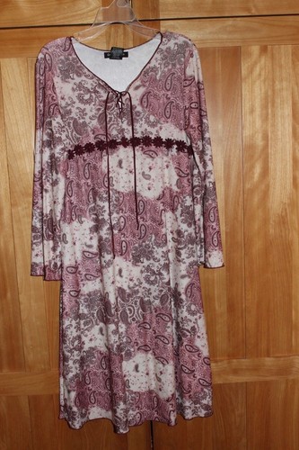 OFF WHITE ABITO RAGAZZA PAISLEY ROSA POLVERE MARRONE BIANCO SPORCO LINEA A GUC 7