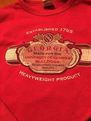 Georgia Bulldogs Girl's Long Sleeve Thermal Shirt Size M  - Image 1 of 4