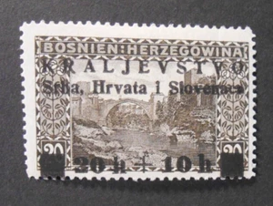 JUGOSLAVIA ,JUGOSLAVIJA STATO S.H.S. 1919 "F. Bosnia SVR 20+10 su20h VLH* - Foto 1 di 2