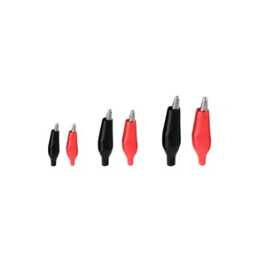 20PCS Alligator Crocodile Test Clips Smal Medium large Red Black Jacket Suit - Picture 1 of 4