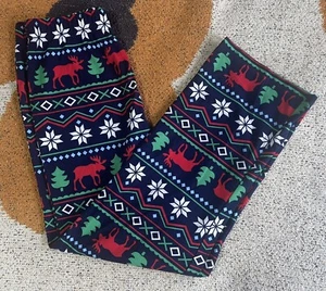 Youth Size Large* Festive Christmas Holiday Pajama Bottoms - Picture 1 of 6