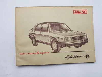 Manuale uso e manutenzione auto epoca Alfa Romeo Alfa 90 edizione 1985 originale - Immagine 1 di 4