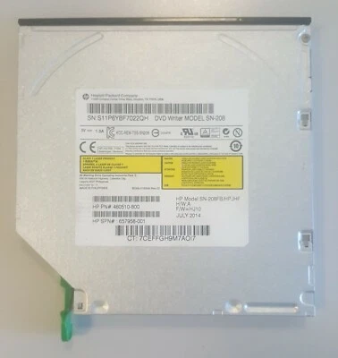 Lettore Masterizzatore CD/DVD RW HP SN-208 460510-800 657958-001 - Immagine 1 di 4