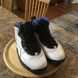 Size 10-Air Jordan 10 Retro 2018 Orlando Men Blue Black and White 310805-108 - Picture 1 of 9