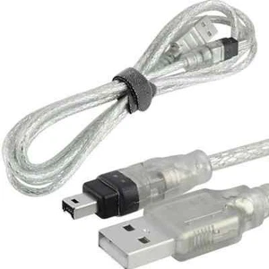 USB Male to Firewire IEEE 1394 4Pin Data Transfer Male Cable Cord Converter - Afbeelding 1 van 1