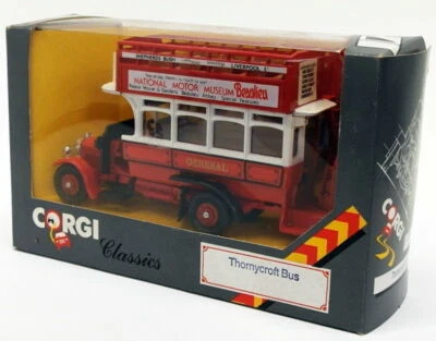 Corgi Diecast Model Bus C858/1 - Thornycroft Bus (Beaulieu) - Red - Image 1 of 2