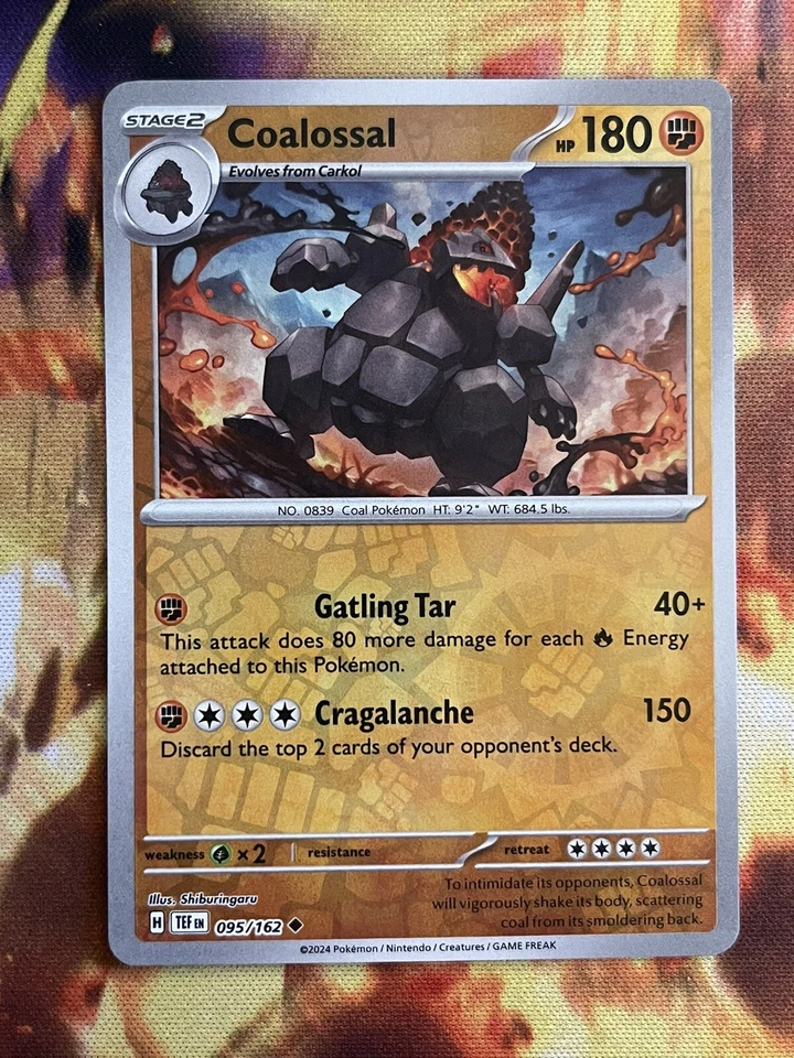 Pokémon TCG Coalossal SV05: Temporal Forces 095/162 Reverse Holo Uncommon - Image 1 of 1