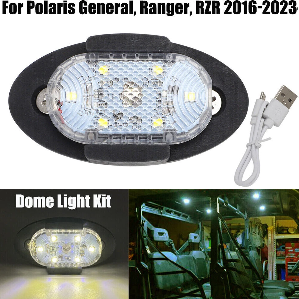 Kit de luces domo inalámbricas y recargables 2016-2023 para Polaris General, Ranger, RZR Foto 1 de 4