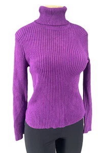 Escada Rollkragen Damen Lila Langarm Pull On Winter Pullover Oberteil Größe 36 - Bild 1 von 13