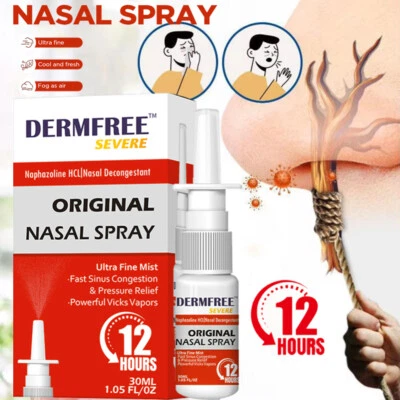 DERMFREE Rhinitis Nasal Spray Natural Fast-Relief Nasal Spray Sneezing Sinusitis Snoring