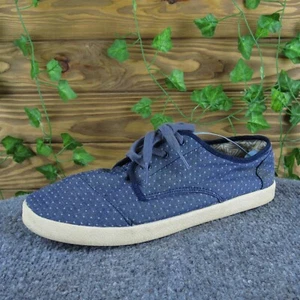 TOMS Women's Polka Dot Sneaker Blue Fabric Sz 10 Medium Gently Used 2025 - Imagen 1 de 6