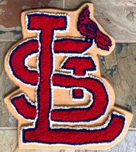 Insegna fatta a mano St Louis Cardinals - tappeto su legno - 20,5 x 17,5" - baseball fan art - Foto 1 di 4
