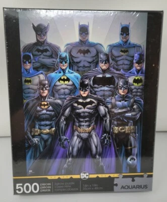 Rompecabezas DC Comics Batman 500 piezas rompecabezas Acuario trajes de murciélago Nicola Scott Foto 1 de 2