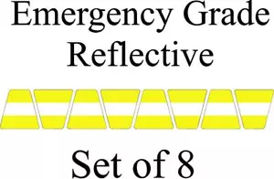Lime w/ White Stripe HELMET TETS TETRAHEDRONS HELMET STICKER EMT REFLECTIVE - Picture 1 of 4