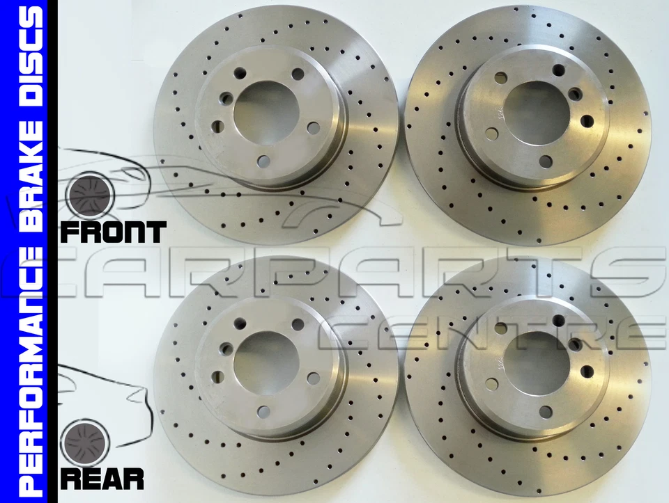 PARA FORD COUGAR EC 2.5 V6 24V 98-01 DISCOS DE FRENO PERFORADOS RENDIMIENTO DELANTERO TRASERO Foto 1 de 1