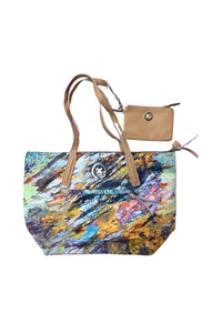 Mimco Abstract Pattern Tote Bag in Multi Size L - Picture 1 of 3