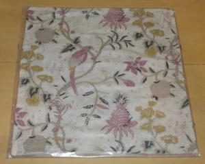 NWT Pottery Barn Vintage Islands Tropical Bird Embroidered Pillow Cover, 22" - Picture 1 of 2