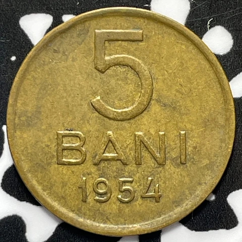 1954 Romania 5 Bani Lot#M5305 Cover