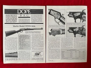 Marlin Model 39TDS Rifle Magazine Article/Print Ad Gun Specs & Accuracy Chart - Picture 1 of 3