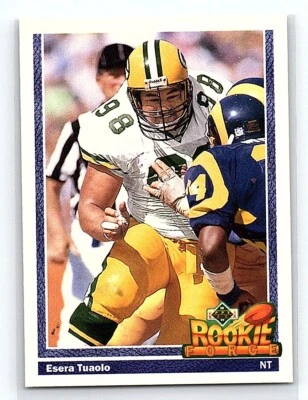 1991 Upper Deck Rookie Force Esera Tuaolo Rookie Green Bay Packers #635 - Image 1 of 2