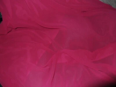 PINK MAGENTA CHIFFON FABRIC, 119 cm WIDE,DOUBLE CHIFFON, SHEER FABRIC, AUSTRALIA - Image 1 of 3